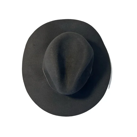ecote Black 100% Wool Fedora Rancher Hat - Picture 2 of 7